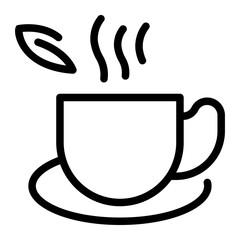 tea line icon