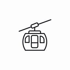 Fototapeta premium cable car icon sign vector