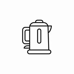 Obraz premium coffee shop kettle icon sign vector