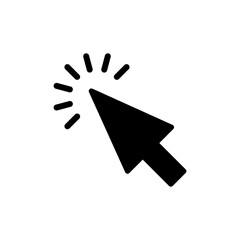 Click icon vector for web and mobile app. pointer arrow sign and symbol. cursor icon