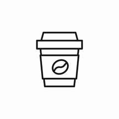 takeaway cup coffee icon sign vector