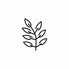 Fototapeta premium laurel leaf icon sign vector