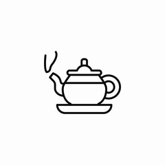 teapot drink icon sign vector