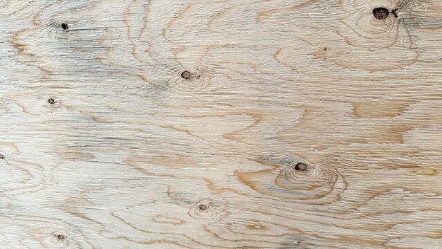 Wooden plywood panel with natural grain pattern