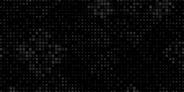Abstract black and white pixel grid background. Square pixels pattern backdrop. Vector Illustration