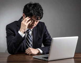 疲れ果てたビジネスマン