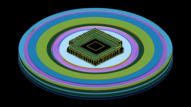 Computer Cache Hierarchy Diagram - CPU Memory Architecture Layers L1 L2 L3 Cache Visualization