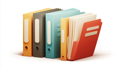 Documents Folder Icon - Flat Modern UI Symbol for Digital File Management and Organization
