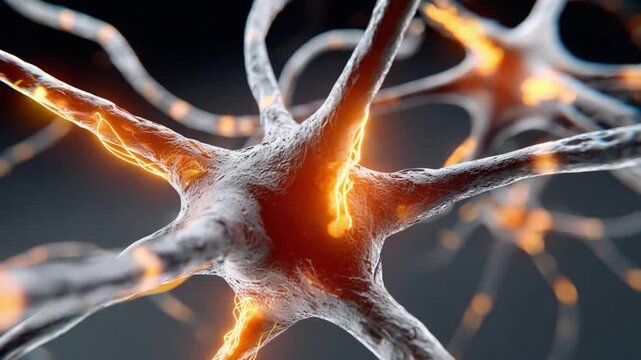 Neural Network Illuminated: A detailed depiction of a neural network, showcasing intricate biological structures and the energy of human thought. The artwork displays the beauty of the system