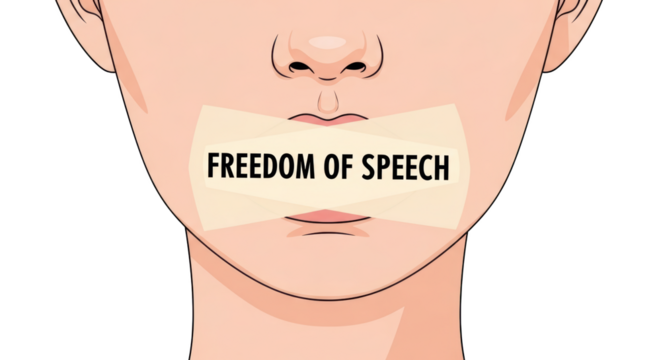 Conceptual Illustration of Censorship and Freedom of Speech. concept design creative background style inspiration
