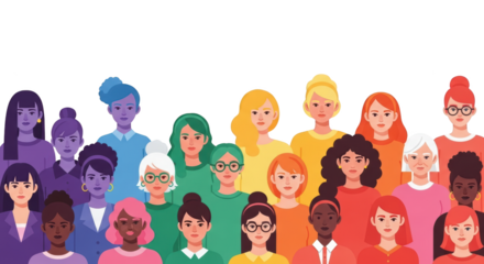 Diverse Group of Women Illustration. style inspiration illustration concept design creative background style inspiration