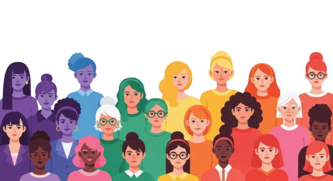 Diverse Group of Women Illustration. style inspiration illustration concept design creative background style inspiration