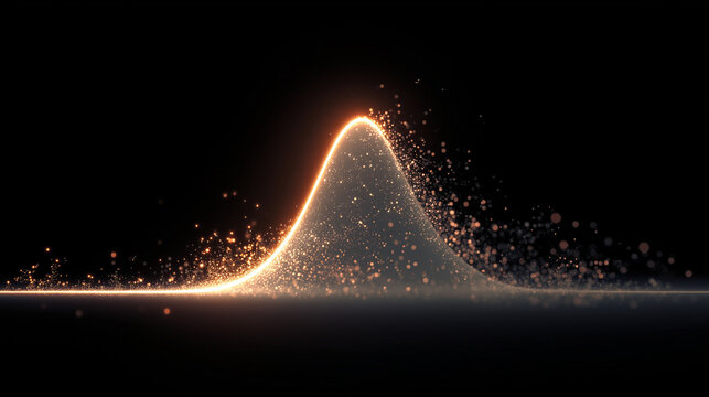 Glowing Sigmoid Curve: Neural Network Activation Function Visualization in Vibrant Digital Art