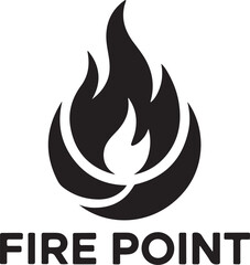 Fire point logo design isolated for transparent background use in graphic design projects isolated on transparent background