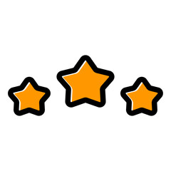 set of three golden stars