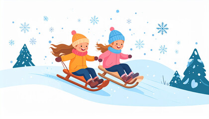 Winter Sparkle Sledding