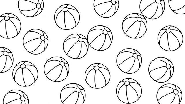 Beach Ball Bonanza - A Seamless Pattern of Summer Fun.