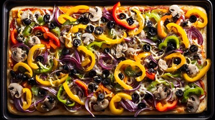 Gourmet Vegetarian Italian Pizza Food Photography for Restaurant Menu