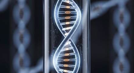 Dna helix science biology genetic code molecule structure biotechnology research medical innovation