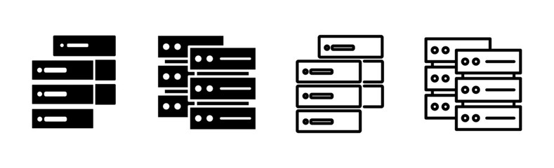 Database icon set. database vector icon