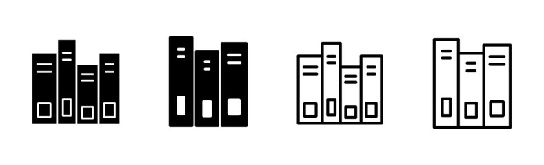 Library icon set. education icon vector