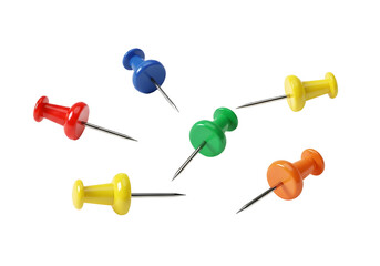 3d realistic location map markers isolated on transparent background