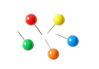 3d realistic location map markers isolated on transparent background