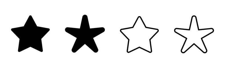 Star Icon set. rating icon vector. favourite star icon