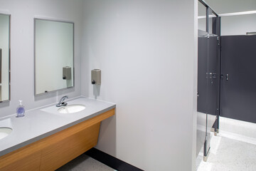 modern commercial bathroom interior