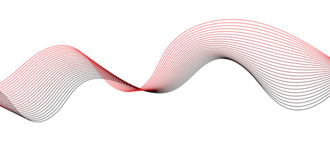 abstract creative black red blend wave line design.