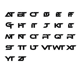 Sleek Modern Font &ndash; Set of Bold Sans Display Typeface Initial Logo for Branding