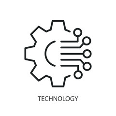 Technology thin line vector icons.