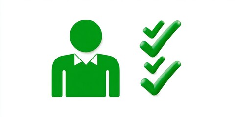 Fototapeta premium HR onboarding with identity verification checklist