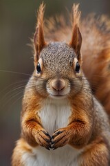 Detailed Squirrel Portrait Nature