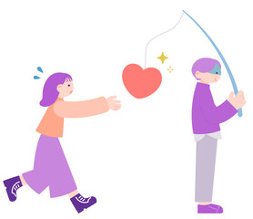 恋愛感情に振り回される女の子と悪い男の子