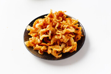 Crispy pork rinds with crunchy texture.