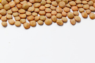 Lentils are small brown legumes rich in protein and fiber