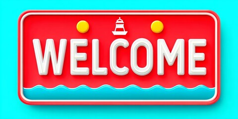 a retro border crossing poster from the 1950s with classic fonts and old signage