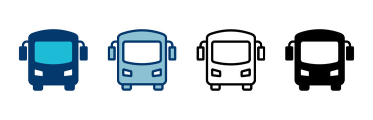 Bus Icon vector isolated on white background. Black bus vector icon