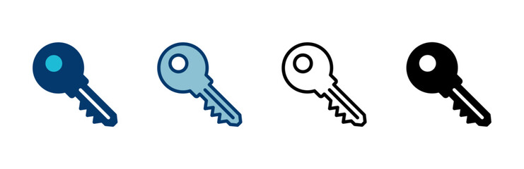 Key icon vector isolated on white background. Key vector icon. Key symbol. security