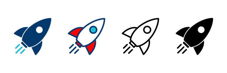 Rocket icon vector isolated on white background. Start Up Concept Symbol. Startup icon