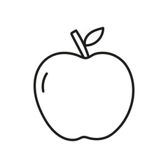 Minimal Apple Fruit Icon for Healthy and Organic Design