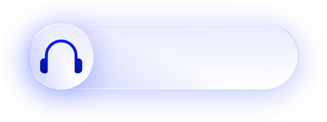 Obraz premium Glowing Headphones Button
