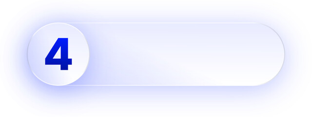 Fototapeta premium Glowing Number 4 Button