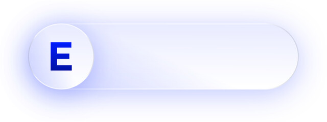 Obraz premium Glowing Letter E Button