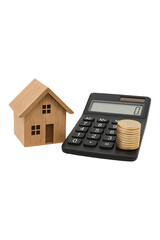 House Coins Calculator Real Estate Investment Concept High quality Realistic image.