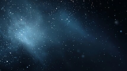Deep space galaxy background with glowing stars and cosmic dust in dark blue tones, for celestial-themed designs, sci-fi banners, digital art, or dreamy night sky visual projects