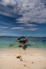 Filipino boat in the sea, Coron, Philippines