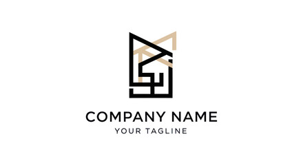 Modern Abstract Geometric Logo Design for Company Name.