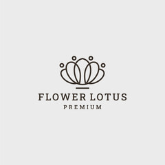 Flower lotus logo icon design template vector illustration